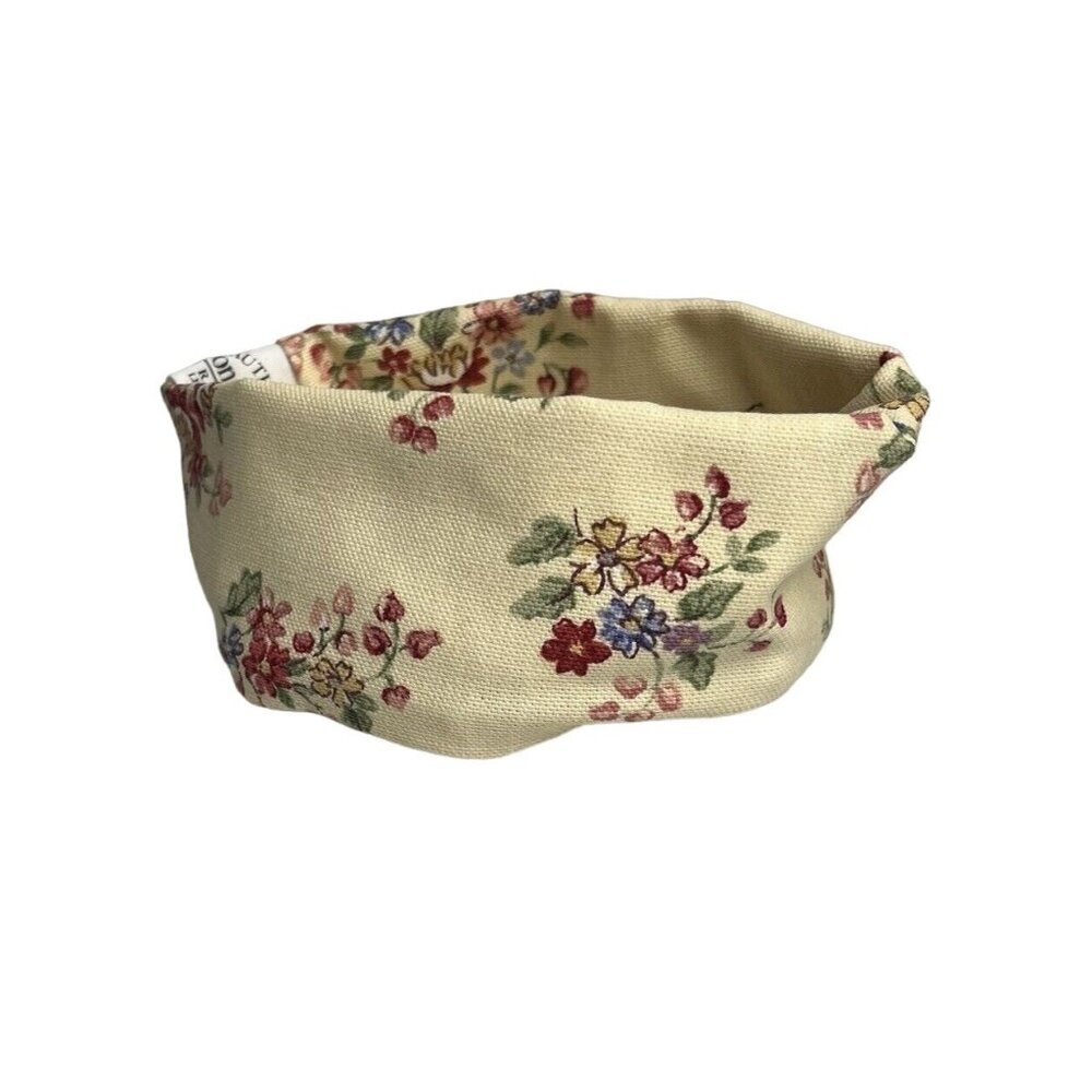 Longaberger Sweetheart Basket Fabric Liner Yellow New Floral Cotton